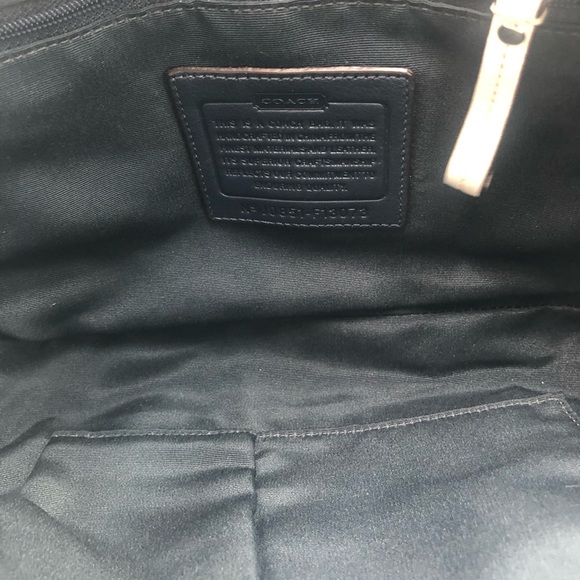 Coach Hamptons Signature Stripe Leopard Carryall Satchel Handbag - Picture 9 of 16